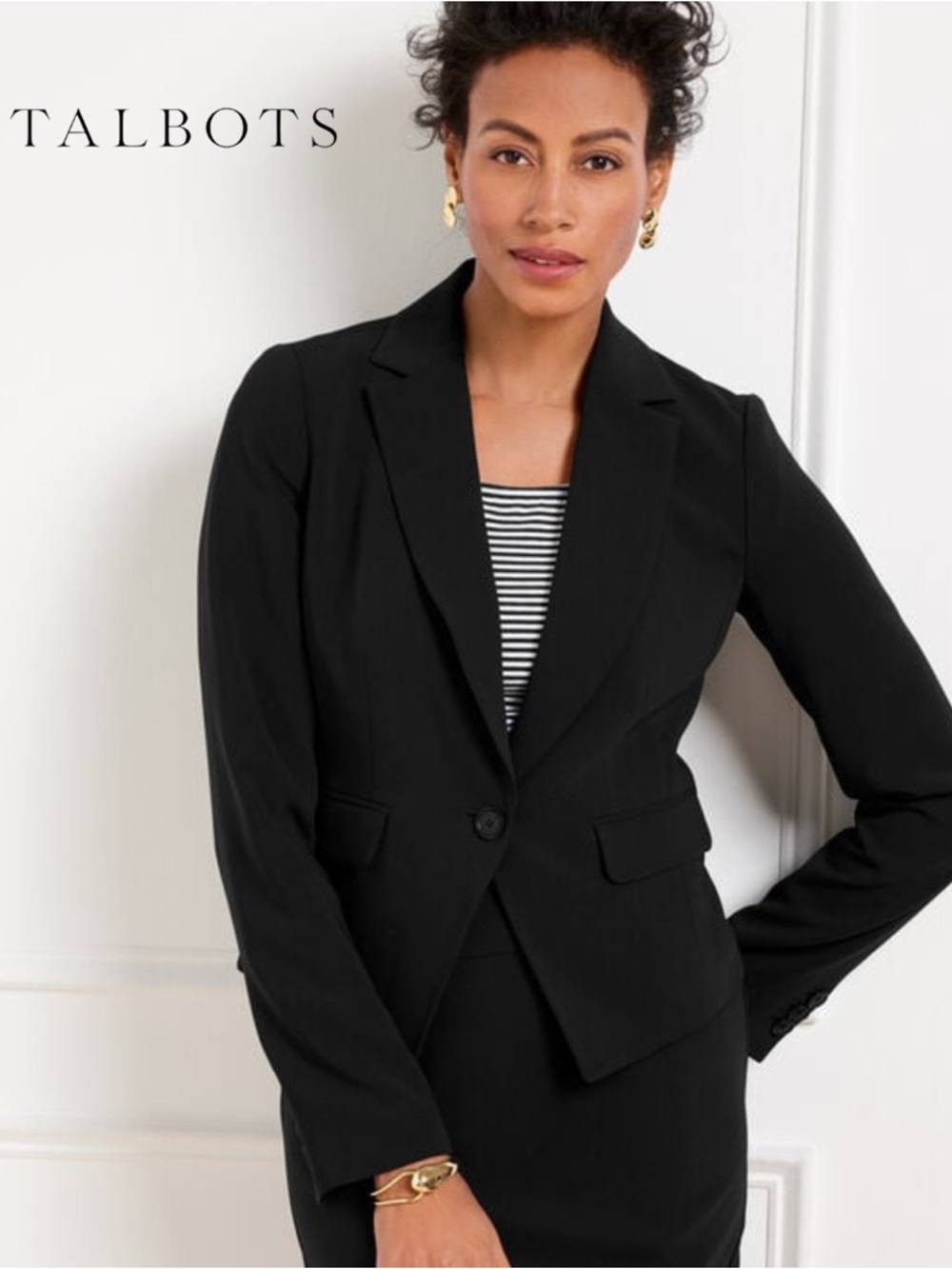 NWT Talbots Easy Travel Cropped Blazer